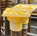 Cappucci di protezione superiori del tondo per cemento armato del quadrato giallo per costruzione