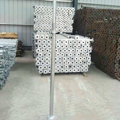 Prossetti di acciaio regolabili per prossetti di terra Piastra 120*120*5/6mm Diametro esterno del tubo 48mm/60mm/76mm