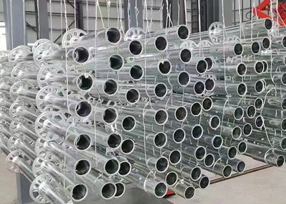 48.3mm/42mm Diametro del tubo Dischetto di bloccaggio Scaffalatura tubolare in acciaio per la costruzione di estremità
