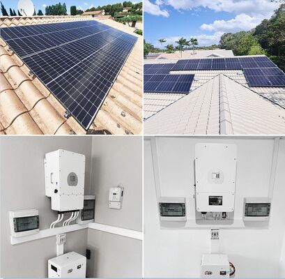Sistema completo di energia solare ibrida 3 fase 3KW -30KW Sistema di alimentazione a pannelli solari ibridi