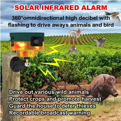 Lumiera elettrica a energia solare ricaricabile per abbaiare i cani, dissuasivo ad ultrasuoni, repellente per animali