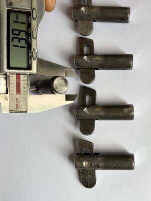 Accessori per impalcature Pin di blocco in acciaio semplice Diametro 14 mm Lunghezza 50 mm
