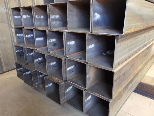Tubo di acciaio galvanizzato a cucitura retta saldato Tubo di acciaio di grande dimensione quadrato Tubo di acciaio rivestito di zinco per la costruzione